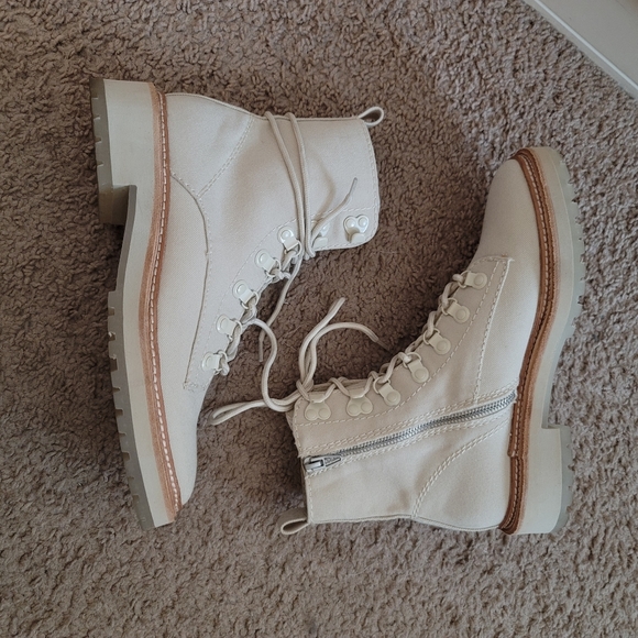 ☃️ NIB Dolce Vita Whitny boots sandstone canvas 8.5 - Picture 10 of 11